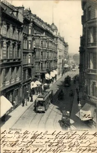 Ak Hamburg Mitte Neustadt, Dammtorstraße, Straßenbahnen