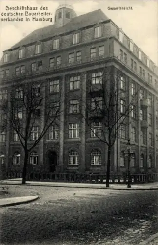 Ak Hamburg Mitte Borgfelde, Geschäftshaus des deutschen Bauarbeiterverbandes