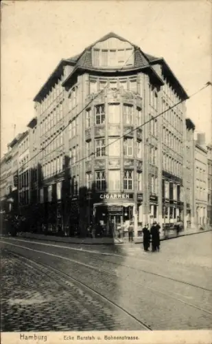Ak Hamburg Mitte Altstadt, Ecke Burstah und Bohnenstraße