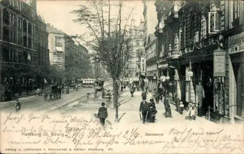 Ak Hamburg Mitte St. Georg, Steindamm