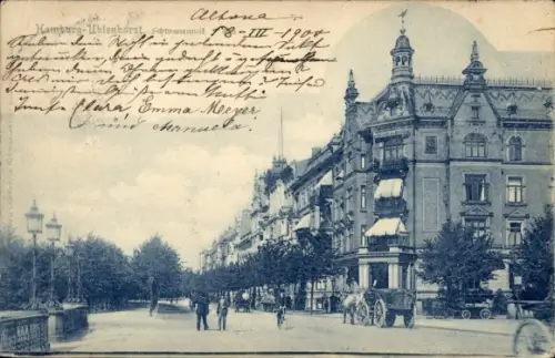 Ak Hamburg Nord Uhlenhorst, Schwanenwik