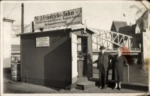 Foto Ak Hamburg Hammerbrook, Autobetrieb, Barkassenvermietung J. Friedrichs & Sohn, Danielstraße 35