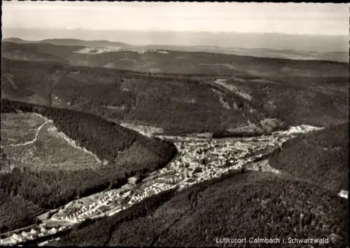 Ak Calmbach Bad Wildbad im Schwarzwald, Fliegeraufnahme