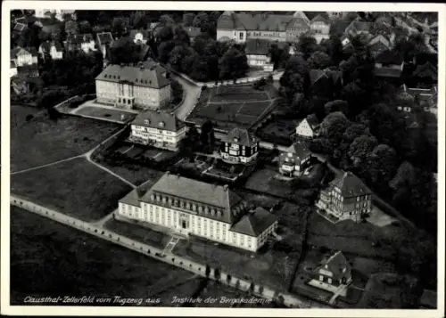 Ak Clausthal Zellerfeld im Oberharz, Bergakademie, Luftaufnahme
