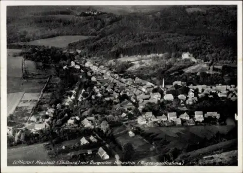 Ak Neustadt im Südharz, Luftaufnahme, Burgruine Hohnstein