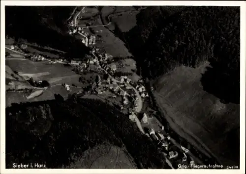 Ak Sieber Herzberg am Harz, Fliegeraufnahme