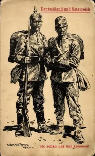 Künstler Ak Hoffmann, Anton, Waffenbrüderschaft Deutschland und Österreich, KuK Soldat