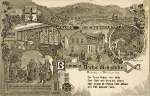 Ak Bernkastel an der Mosel, Doktor-Weinstube