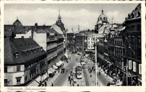 Ak Chemnitz in Sachsen,  Johannisplatz