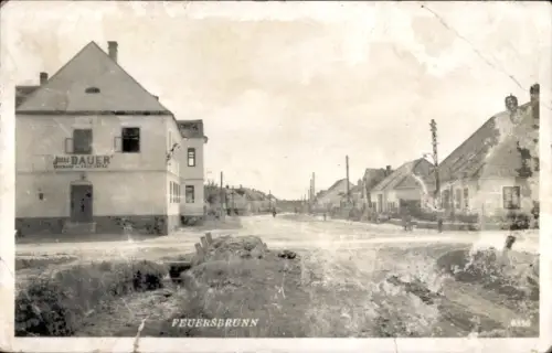 Ak Feuersbrunn Niederösterreich, Häuser, Straße
