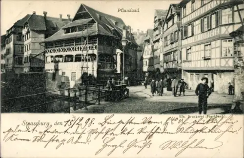 Ak Strasbourg Straßburg Elsass Bas Rhin, Pflanzbad