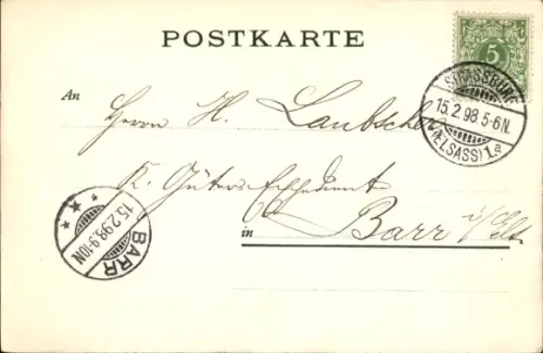 Ak Strasbourg Straßburg Elsass Bas Rhin, Pflanzbad