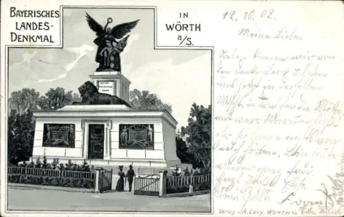 Litho Wœrth sur Sauer Woerth Wörth an der Sauer Elsass Bas Rhin, Bayerisches Landesdenkmal