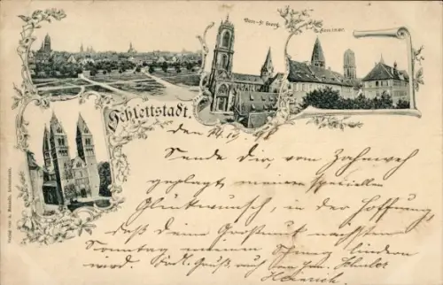 Ak Sélestat Schlettstadt Elsass Bas Rhin, Gesamtansicht, Kirche, Seminar