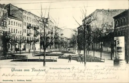 Ak Berlin Neukölln Rixdorf, Hohenzollernplatz