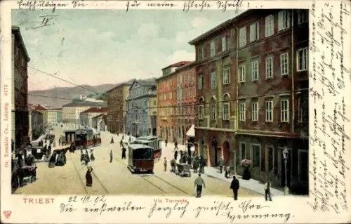 Ak Triest Trieste Friuli Venezia Giulia, Via Torrente