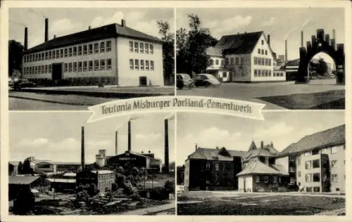 Ak Misburg Hannover in Niedersachsen, Teutonia Misburger Portland-Zementwerk