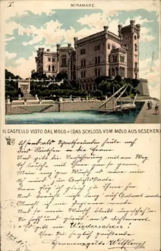 Ak Triest Trieste Friuli Venezia Giulia, Schloss Miramar