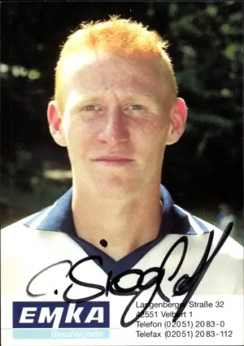 Autogrammkarte Fußballer Christian Siegloff, SV Wuppertal, Autogramm