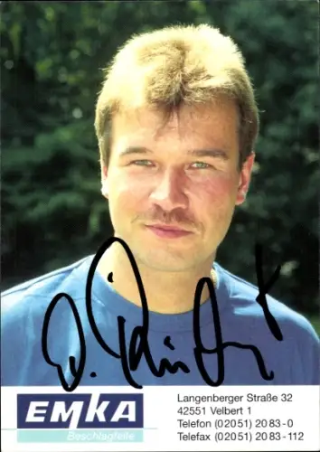 Autogrammkarte Masseur und Physiotherapeut Detlev Rückert, SV Wuppertal, Autogramm