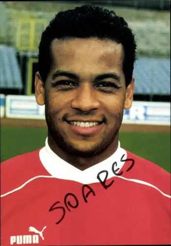 Autogrammkarte Fußballer Valdir Soares, SV Wuppertal, Autogramm