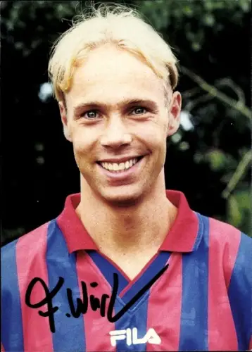 Autogrammkarte Fußballer Frank Wüster, SV Wuppertal, Autogramm
