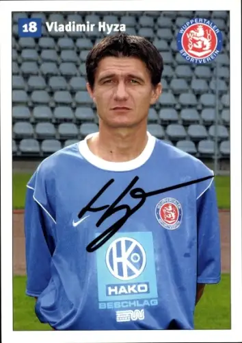 Autogrammkarte Fußballer Vladimir Hyza, SV Wuppertal, Autogramm