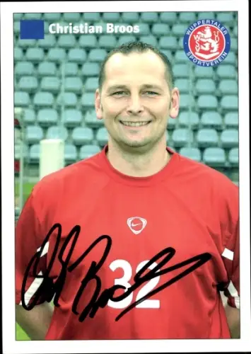 Autogrammkarte Co Trainer Christian Broos, SV Wuppertal, Autogramm