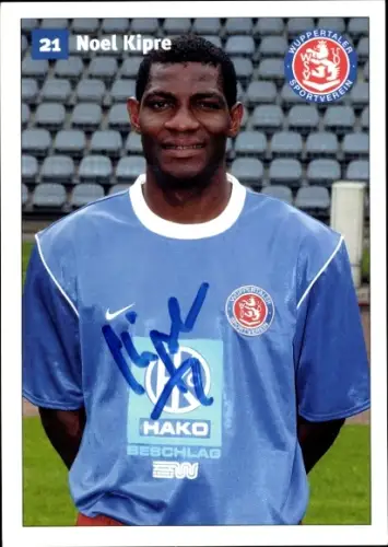 Autogrammkarte Fußballer Noel Kipre, SV Wuppertal, Autogramm