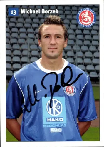 Autogrammkarte Fußballer Michael Borzek, SV Wuppertal, Autogramm