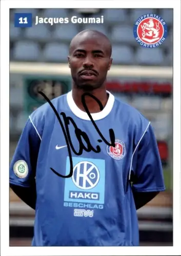 Autogrammkarte Fußballer Jacques Goumai, SV Wuppertal, Autogramm