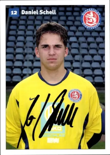 Autogrammkarte Fußballer Daniel Schell, SV Wuppertal, Autogramm