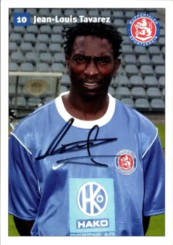Autogrammkarte Fußballer Jean-Louis Tavarez, SV Wuppertal, Autogramm