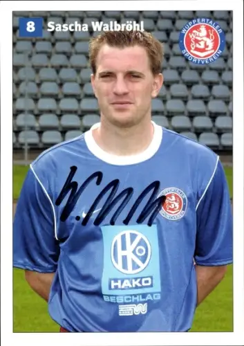 Autogrammkarte Fußballer Sascha Walbröhl, Wuppertaler SV, Autogramm