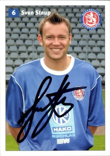 Autogrammkarte Fußballer Sven Steup, SV Wuppertal, Autogramm