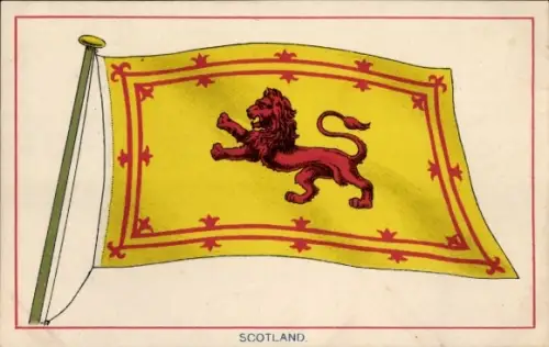 Ak Schottland, Schottische Fahne