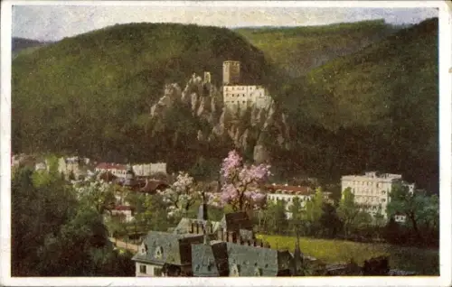Ak Baden bei Wien in Niederösterreich, Helenental, Burgruine Rauhenstein