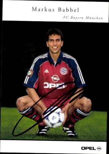 Autogrammkarte Fußballspieler Markus Babbel, FC Bayern München, Autogramm