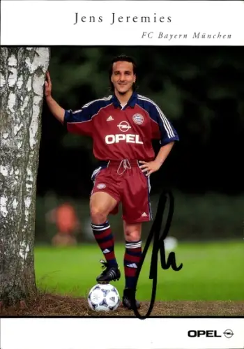 Autogrammkarte Fußballspieler Jens Jeremies, FC Bayern München, Autogramm