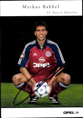 Autogrammkarte Fußballspieler Markus Babbel, FC Bayern München, Autogramm