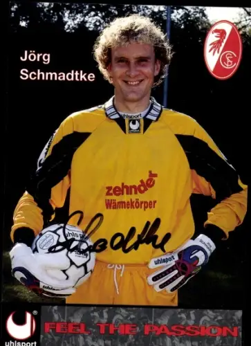 Autogrammkarte Fußballtorhüter Jörg Schmadtke, SC Freiburg, Autogramm