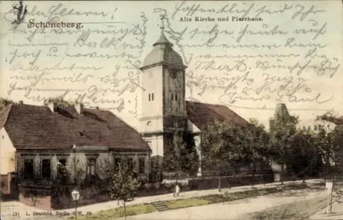 Ak Berlin Schöneberg, Alte Kirche, Pfarrhaus