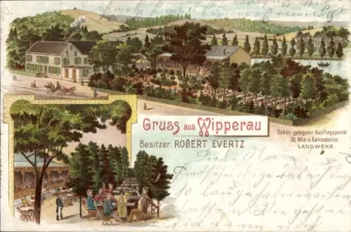 Litho Landwehr Solingen, Gesamtansicht, Wipperau