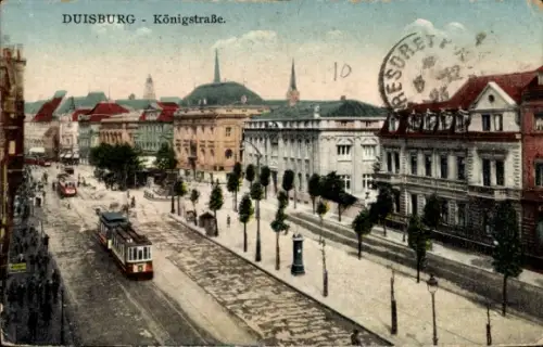 Ak Duisburg im Ruhrgebiet,  Königstraße