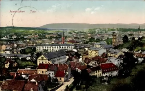 Ak Saarbrücken im Saarland, Gesamtansicht
