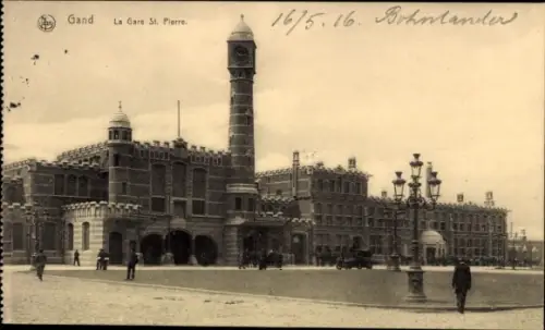 Ak Gand Gent Ostflandern, Bahnhof