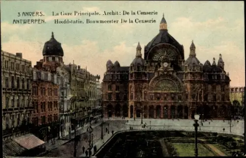 CPA Anvers Flandres, Gare Principale