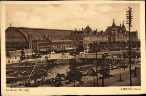 Ak Amsterdam Nordholland Niederlande, Hauptbahnhof