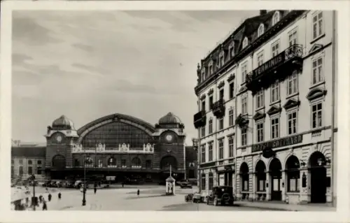 Ak Basel Stadt Schweiz, Bahnhof, Hotel St. Gotthard Terminus