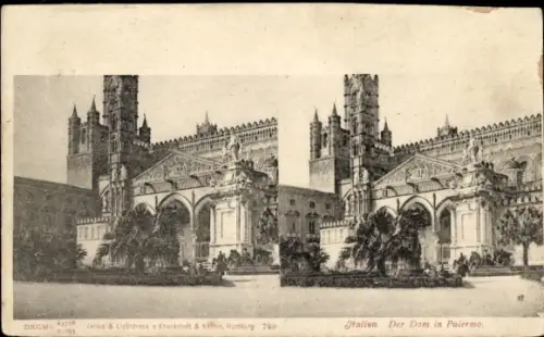 Stereo Ak Palermo Sizilien Sicilia Italien, Dom